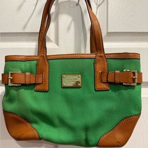 Green and Brown Michael Kors Tote